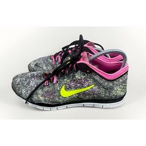 Nike Free 5.0 Women's Running Shoes Multi Color Knit Size Neon Yellow‎ Pink Sz 9